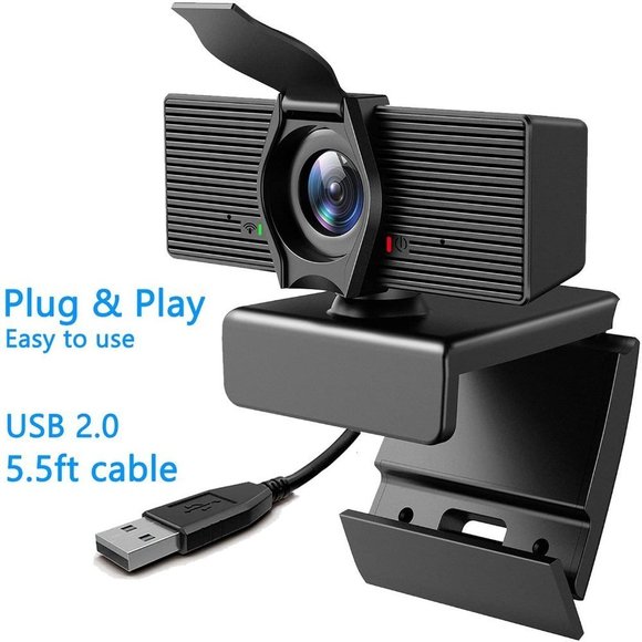 New Webcam with Microphone and Privacy Cover HD 1080P​ - Picture 5 of 6